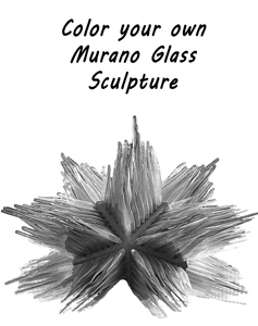 Murano glass sculpture to color
